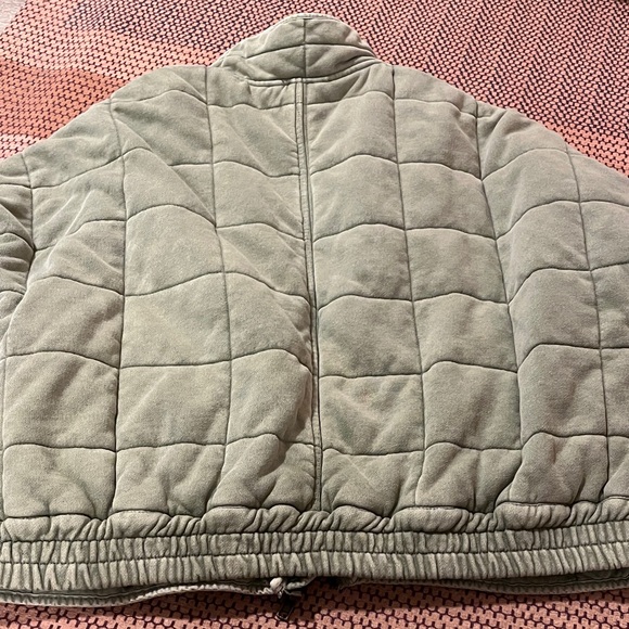 Free people dolman green quilted jacket - Picture 4 of 8